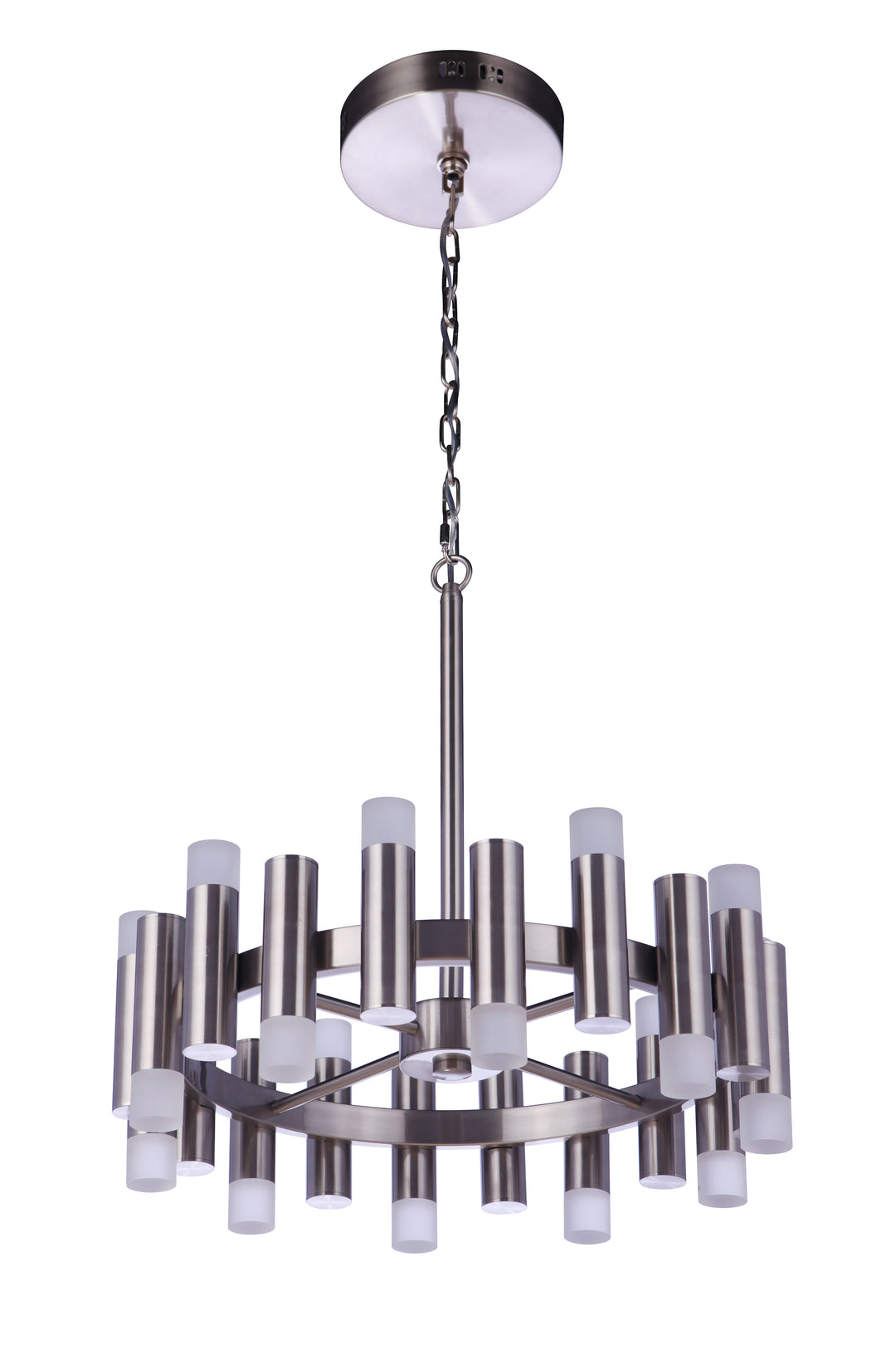 Simple Lux 20 Light LED Chandelier in Brushed Polished Nickel CRAFTMADE