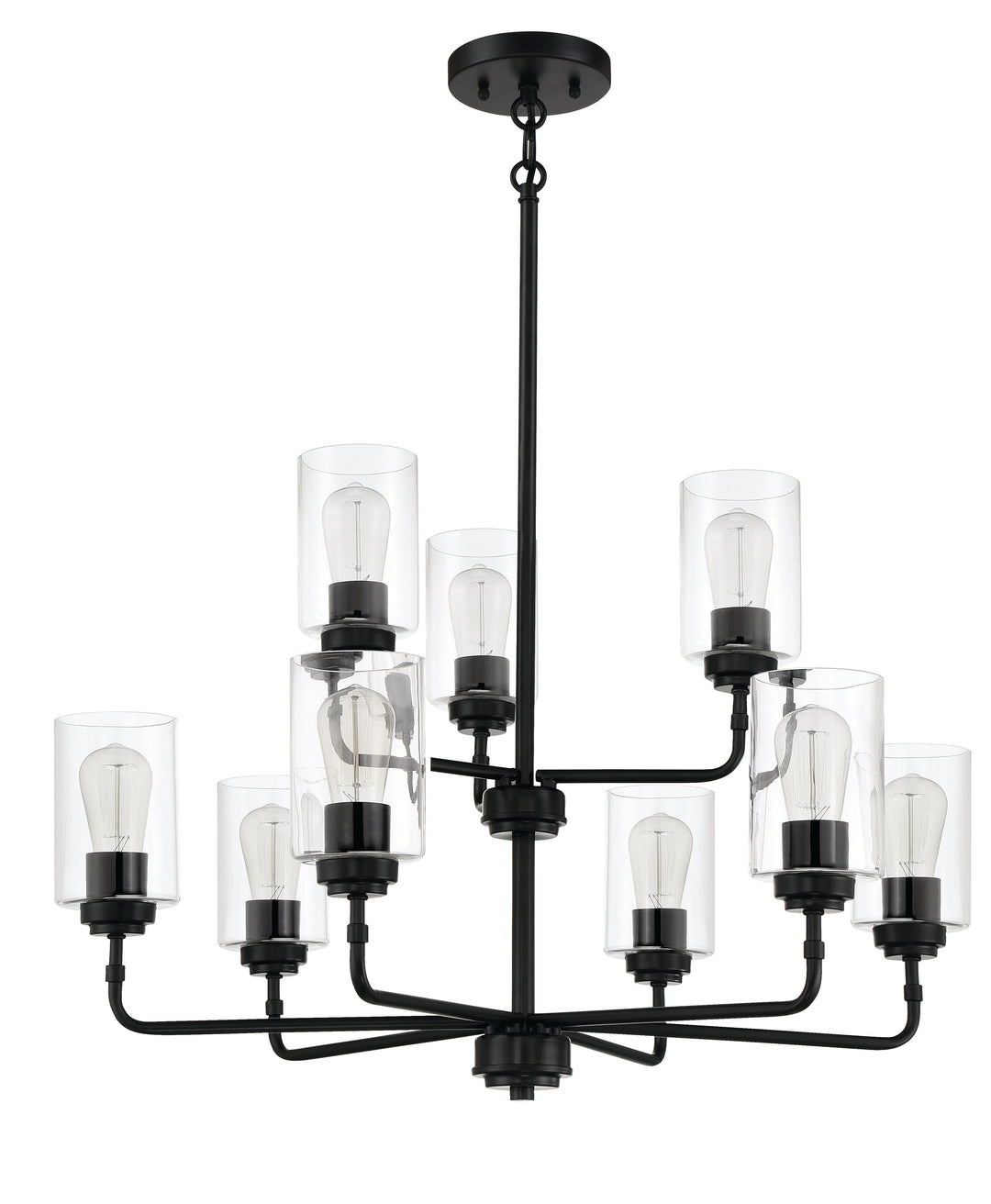 Stowe 9 Light Chandelier in Flat Black CRAFTMADE