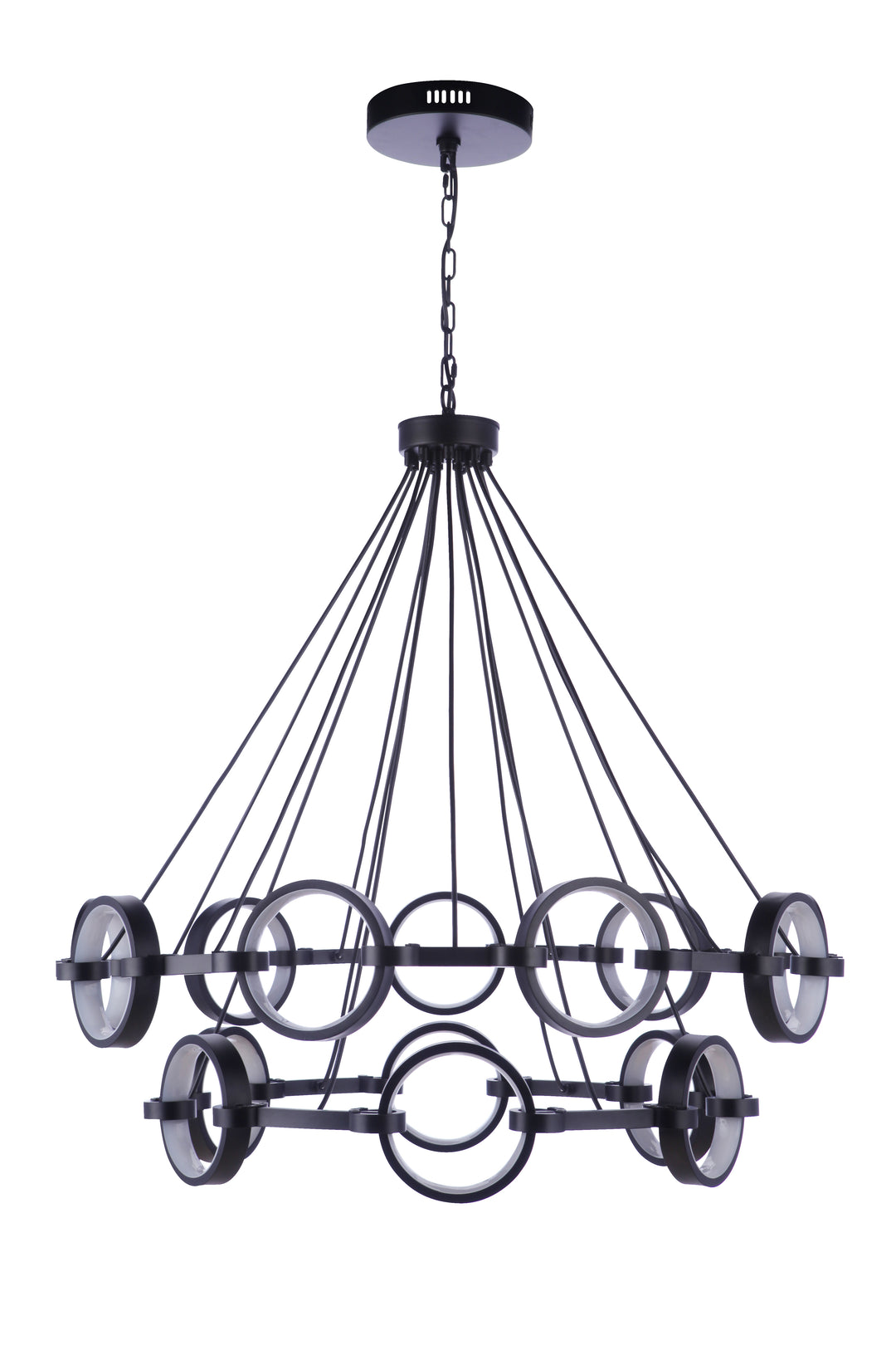 Context 15 Light LED Chandelier in Flat Black CRAFTMADE