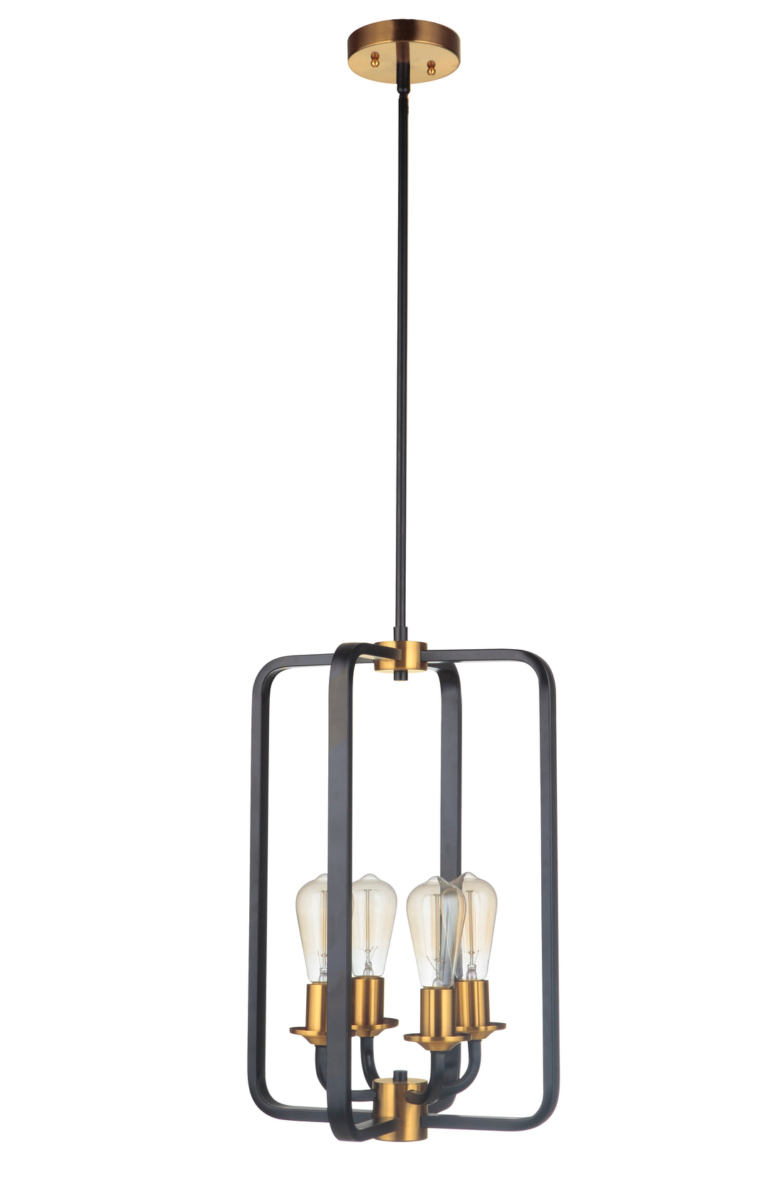 Randolph 4 Light Foyer in Flat Black/Satin Brass CRAFTMADE