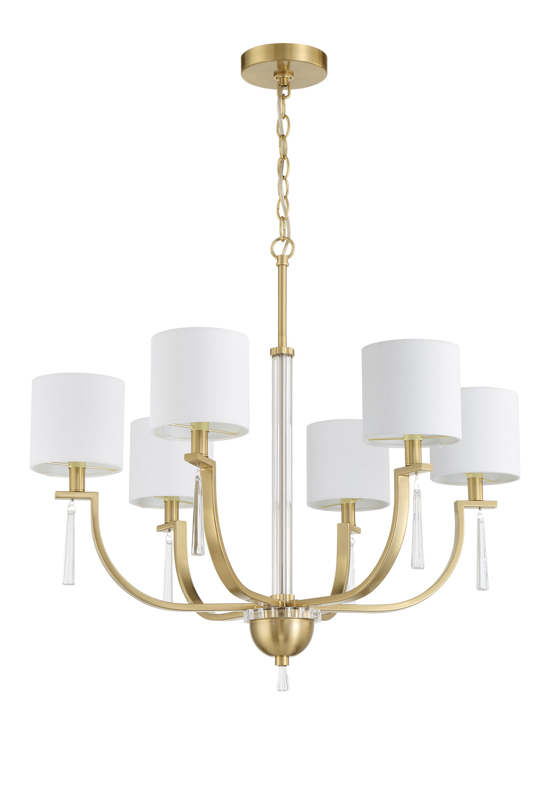 Fortuna 6 Light Chandelier in Satin Brass CRAFTMADE