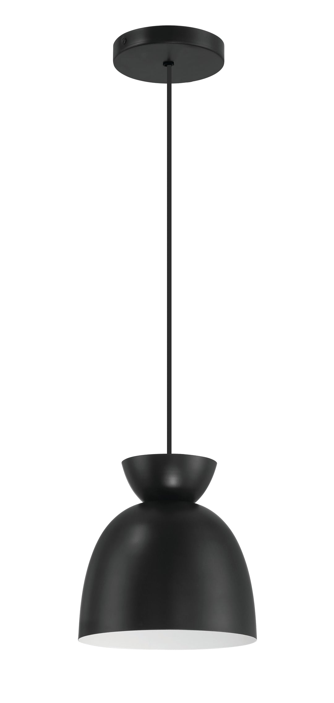 Ventura Dome 1 Light Mini Pendant in Flat Black CRAFTMADE