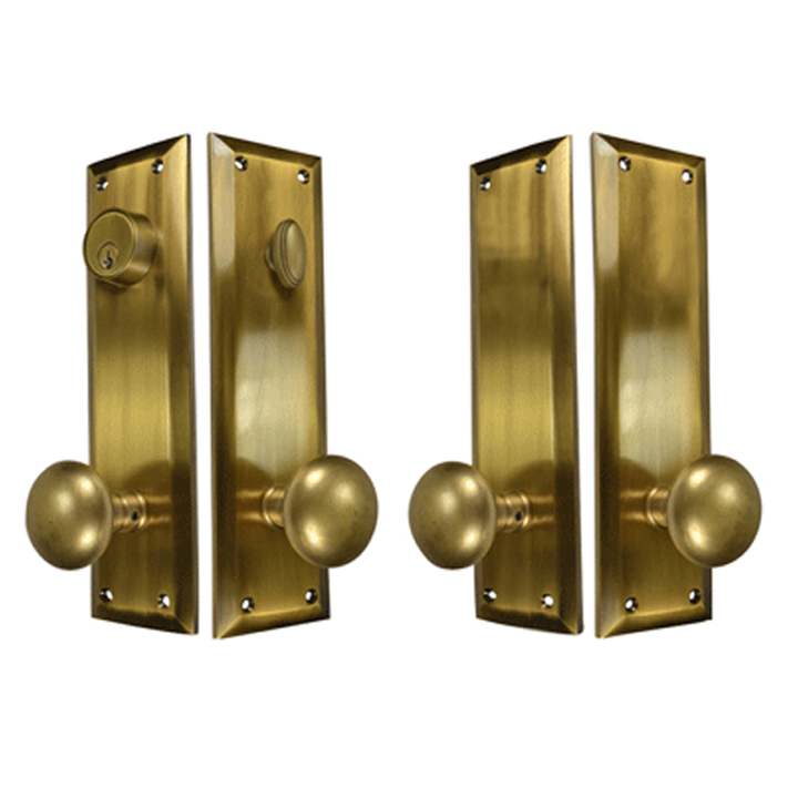 Quaker Style Double-Door Deadbolt Entryway Set (Several Finish Options) COPPER MOUNTAIN HARDWARE