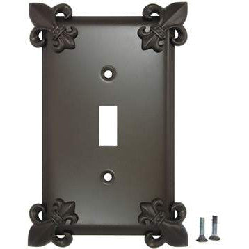 Fleur-De-Lis Wall Plate (Oil Rubbed Bronze Finish) ANNE AT HOME