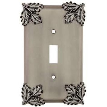 Oak Leaf Wall Plate (Matte Nickel Finish) ANNE AT HOME