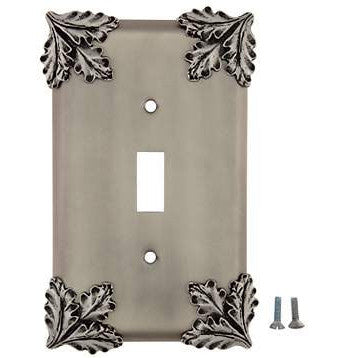 Oak Leaf Wall Plate (Matte Nickel Finish) ANNE AT HOME