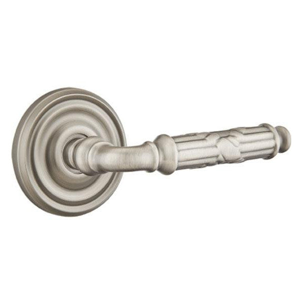 Solid Brass Ribbon & Reed Lever With Regular Rosette EMTEK