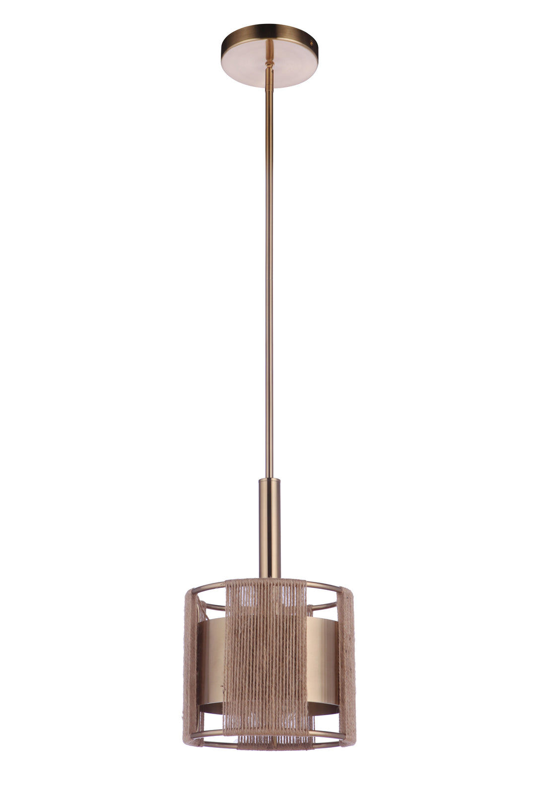 Kensey 1 Light Mini Pendant in Satin Brass CRAFTMADE