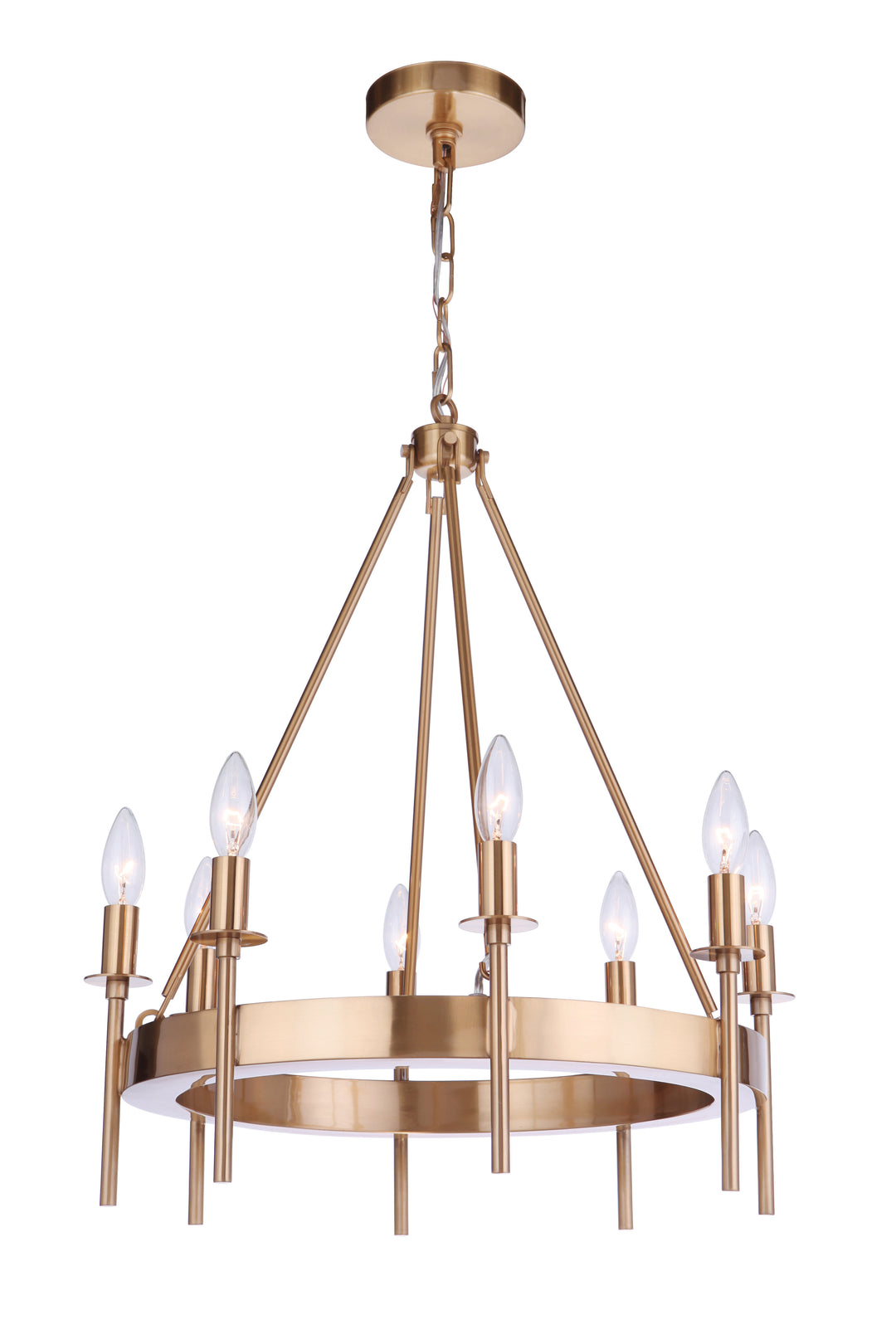 Larrson 8 Light Chandelier in Satin Brass CRAFTMADE