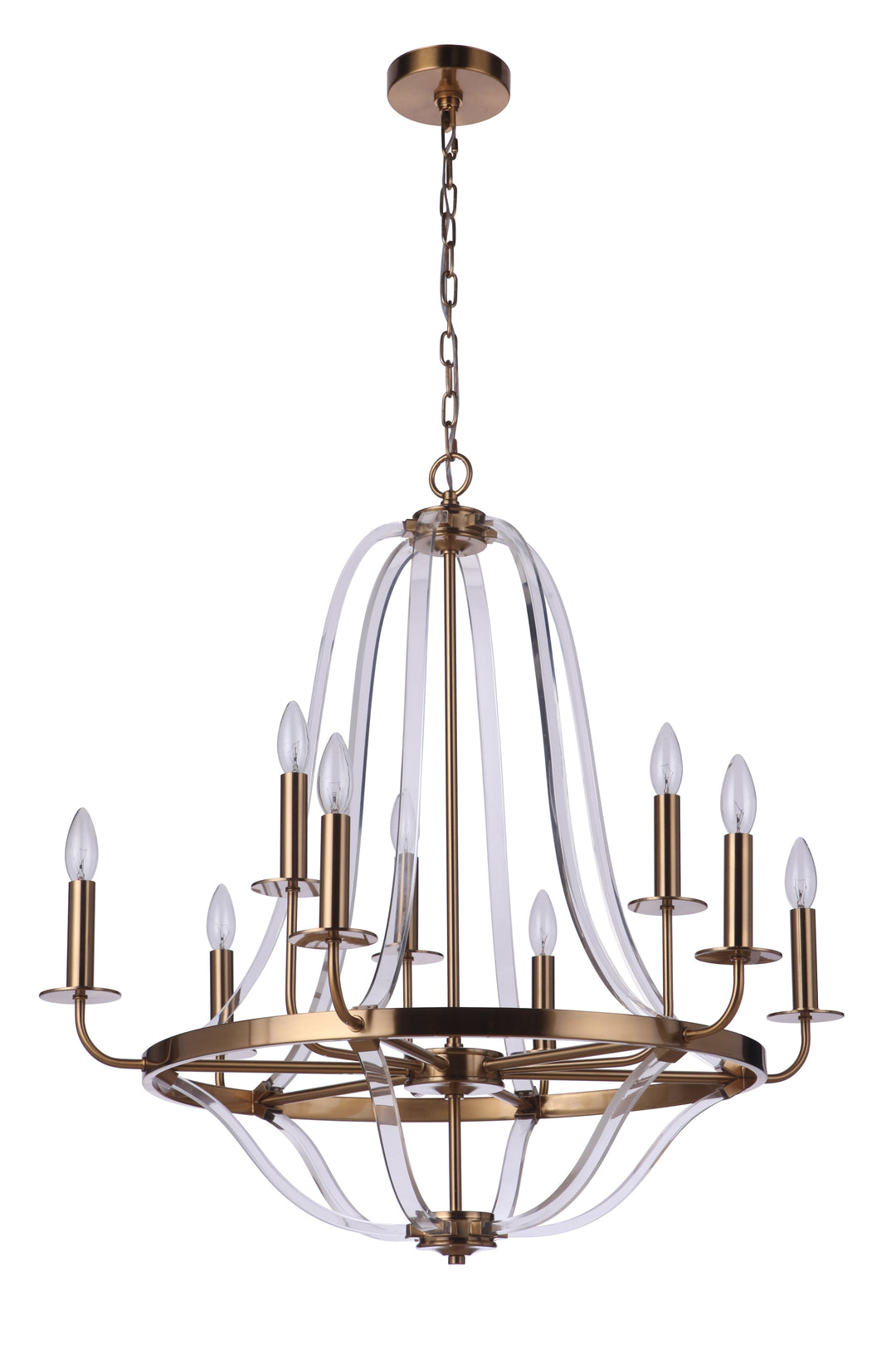 Graclyn 9 Light Chandelier in Satin Brass CRAFTMADE