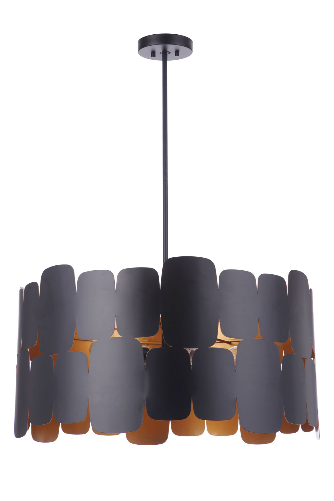 Sabrina 5 Light Pendant in Flat Black/Gold Luster CRAFTMADE