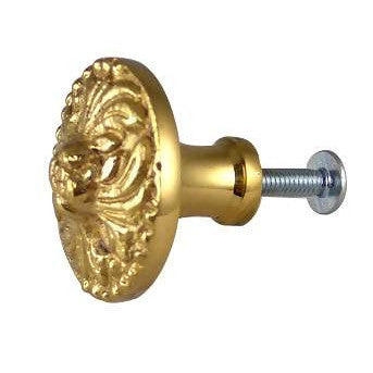 1 1/4 Inch Polished Brass Rococo Cabinet Knob (Several Finishes Available) COPPER MOUNTAIN HARDWARE