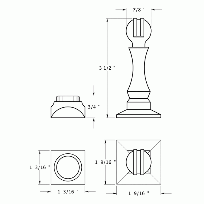 Baseboard/Floor Magnetic Door Hold / Door Stop (Brushed Nickel Finish) DELTANA