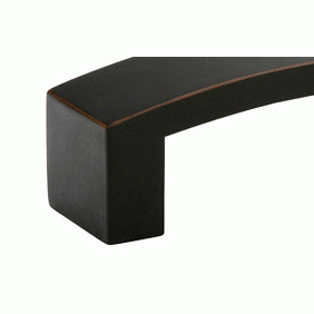 4 3/8 Inch Overall (4 Inch c-c) Bauhaus Pull (Oil Rubbed Bronze Finish) EMTEK