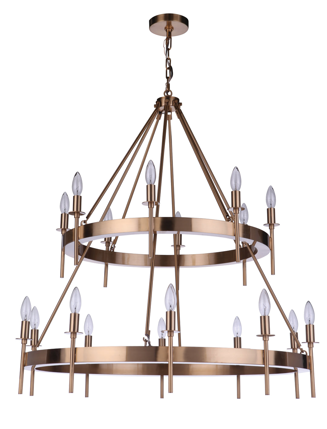 Larrson 18 Light Chandelier in Satin Brass CRAFTMADE