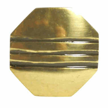 Black Striped Aged 1 Inch Pure Brass Art Deco Cabinet Knob (Polished Brass Finish) COPPER MOUNTAIN HARDWARE