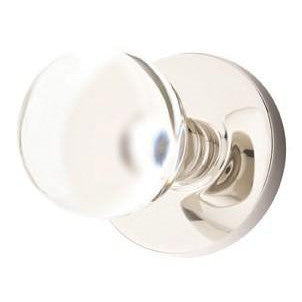 Crystal Bristol Door Knob Set With Disk Rosette (Several Finish Options) EMTEK