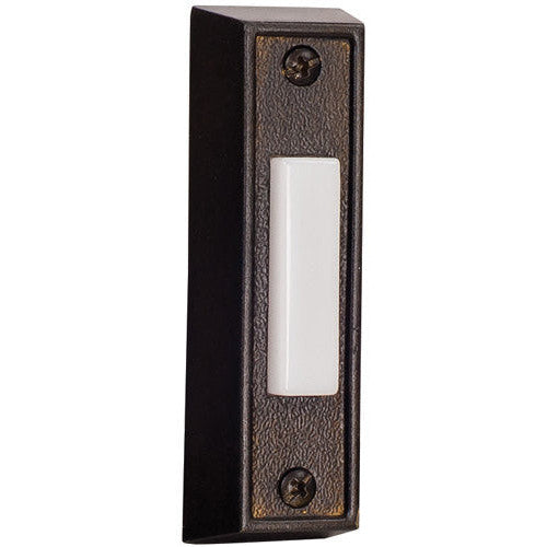 Surface Mount Rectangle Lighted Push Button in Bronze CRAFTMADE