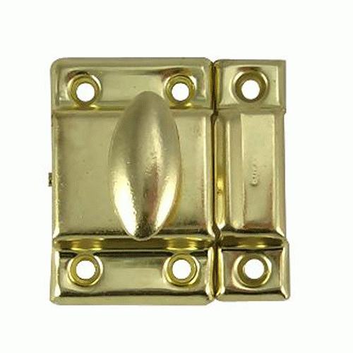 1 7/8 Inch Solid Brass Plated Cupboard Door Catch (Polished Brass Finish) COPPER MOUNTAIN HARDWARE