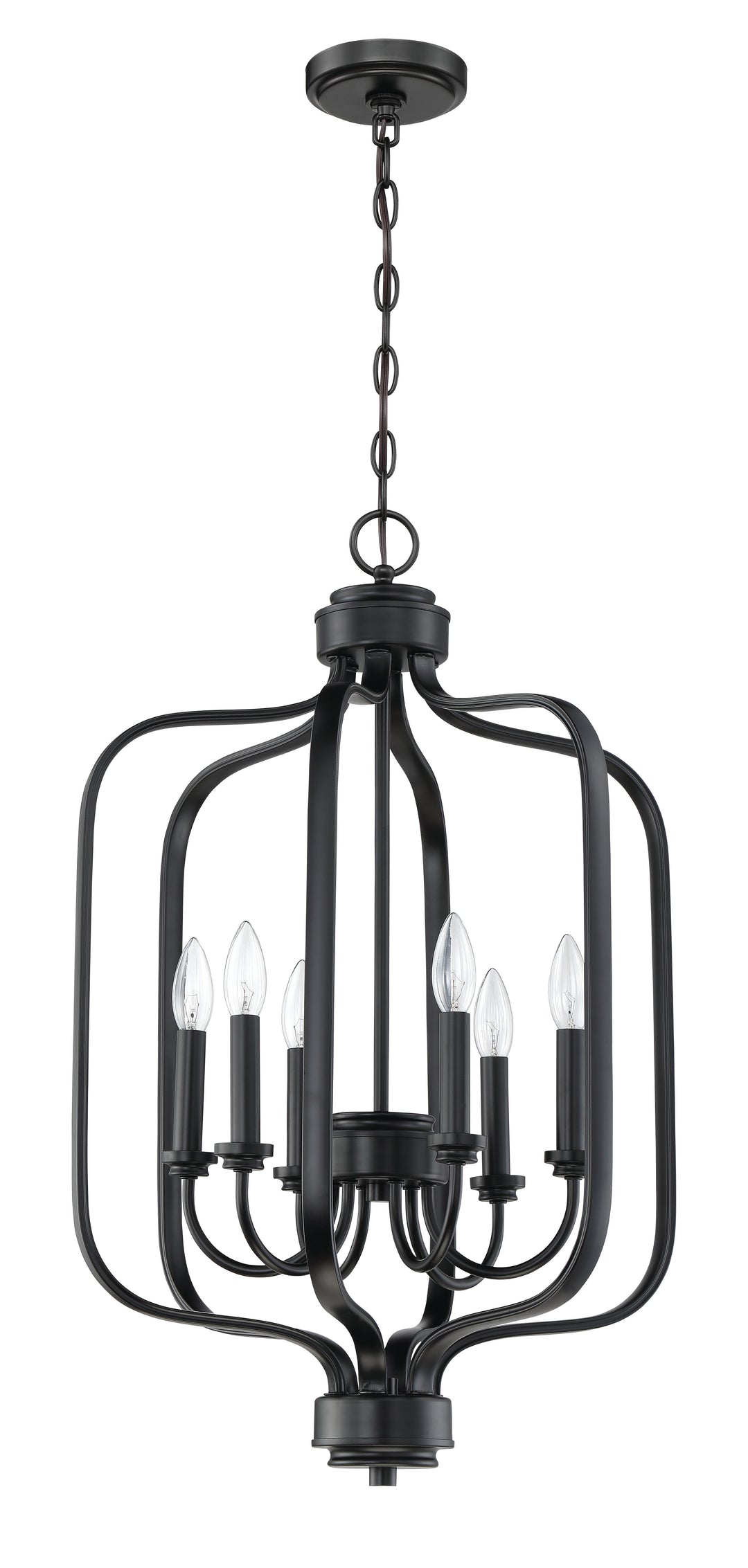 Bolden 6 Light Foyer in Flat Black CRAFTMADE