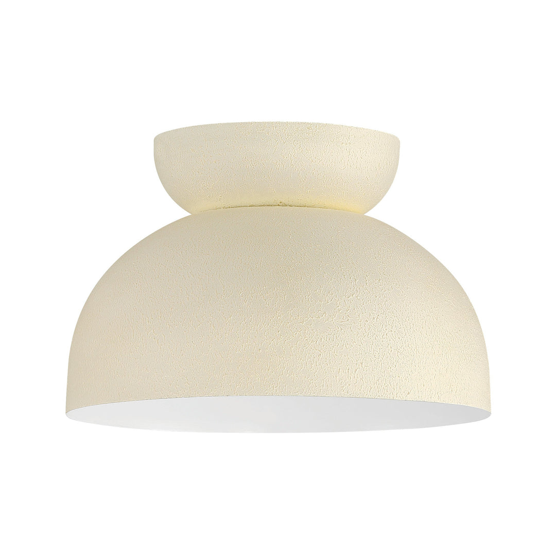 Ventura Dome 1 Light Flushmount in Cottage White CRAFTMADE