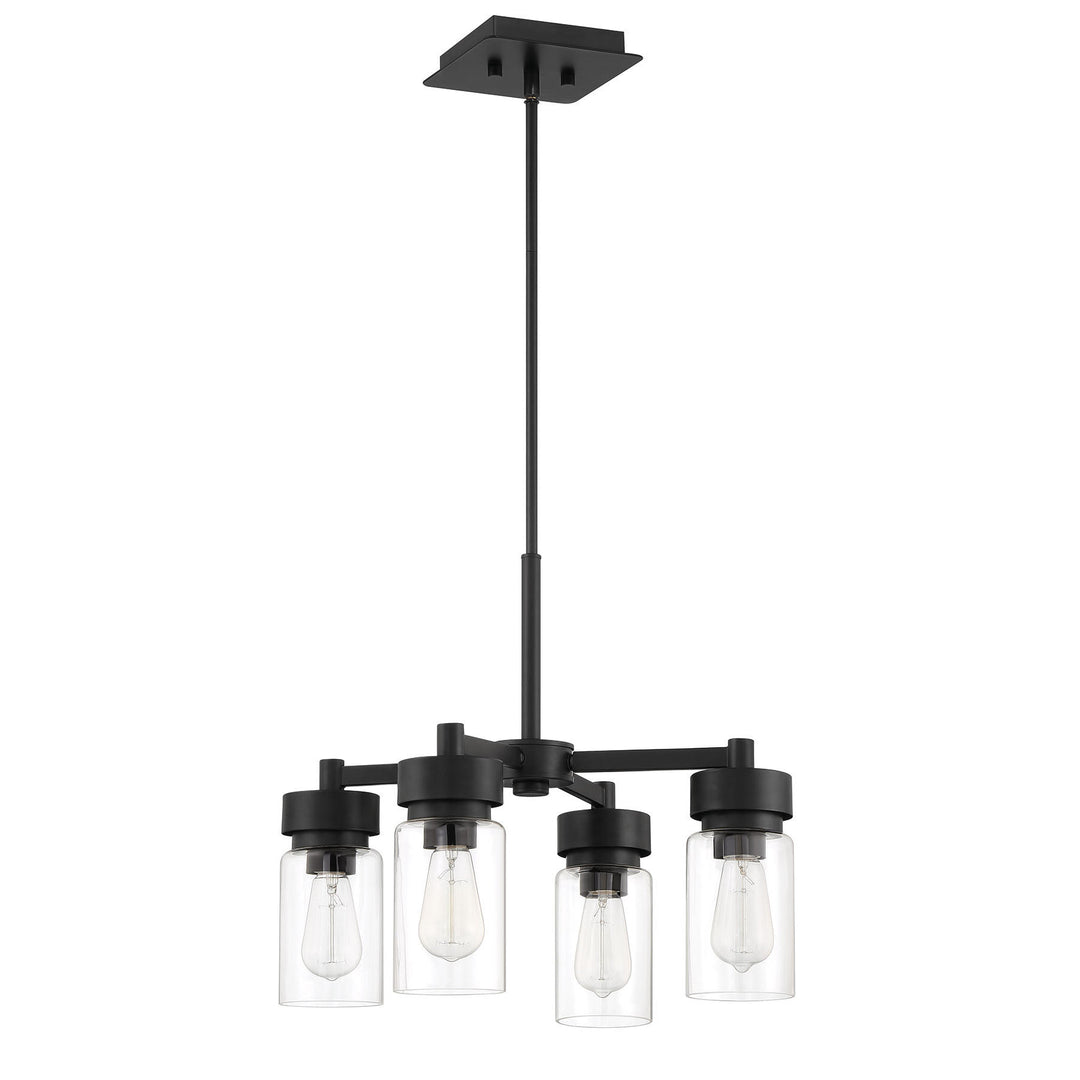 Bennet 4 Light Outdoor Chandelier in Midnight CRAFTMADE