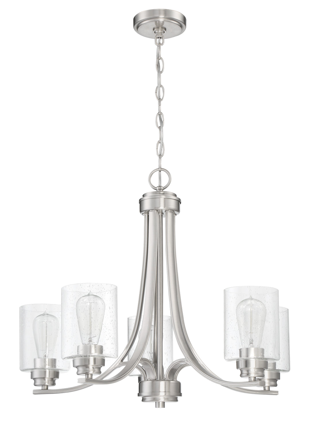 Bolden 5 Light Chandelier in Brushed Polished Nickel CRAFTMADE