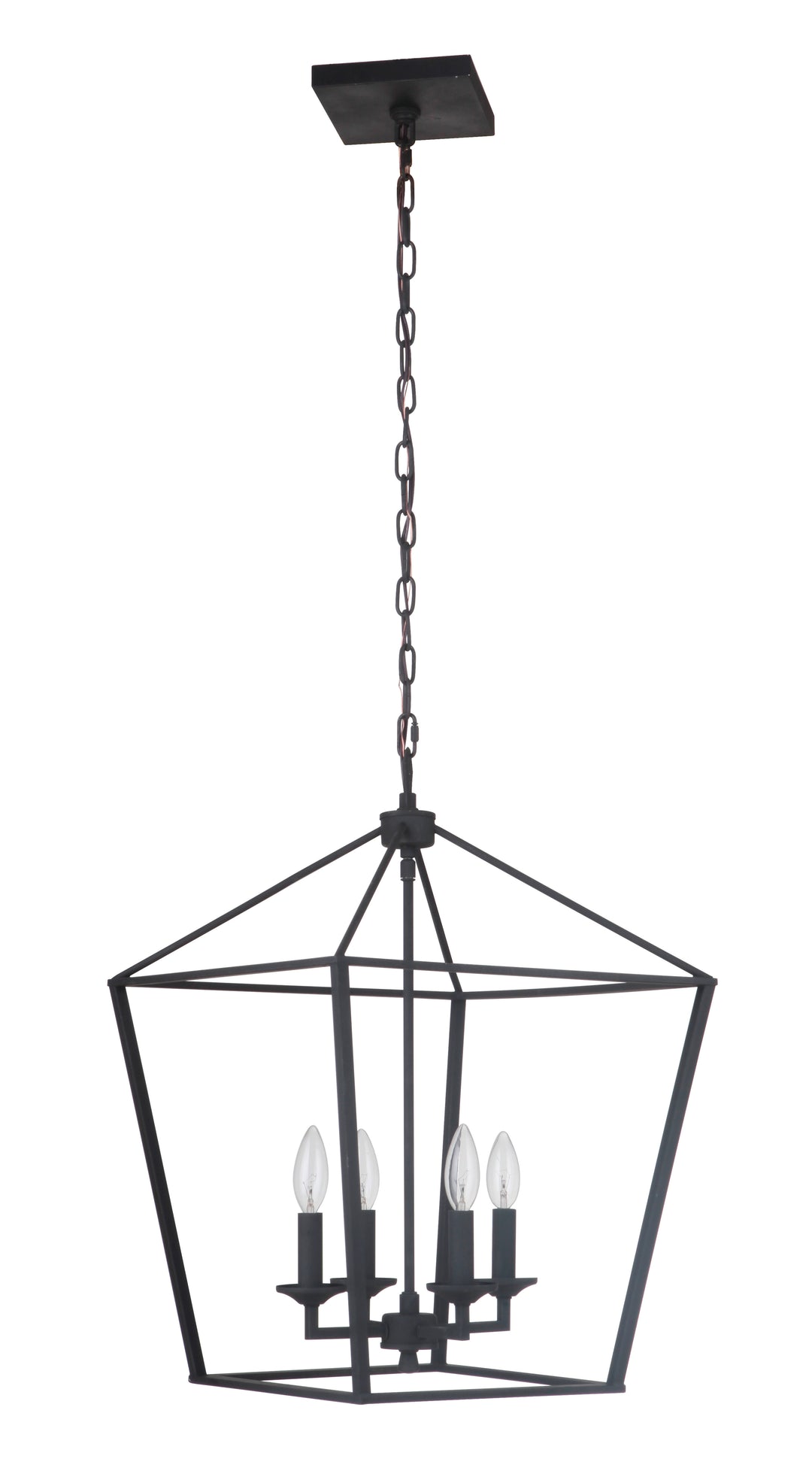 Flynt 4 Light Medium Foyer in Flat Black CRAFTMADE