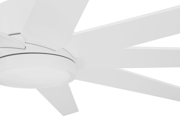 ##Antique Hardware## 60" Champion Indoor/Outdoor (Damp) in Matte White w/ Matte White Blades