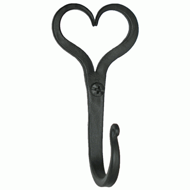 Colonial 3 3/4 Inch Hand Forged Heart Style Hook ACORN MANUFACTURING