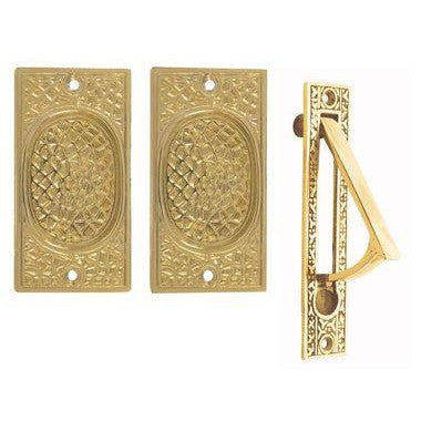 Craftsman Pattern Single Pocket Passage Style Door Set (Polished Brass Finish) COPPER MOUNTAIN HARDWARE