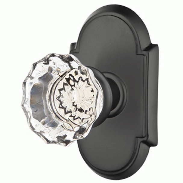 Emtek Crystal Astoria Door Knob Set With # 8 Rosette (Several Finish Options) EMTEK