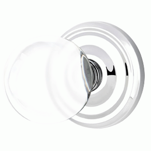 Crystal Bristol Door Knob Set With Regular Rosette (Several Finish Options) EMTEK