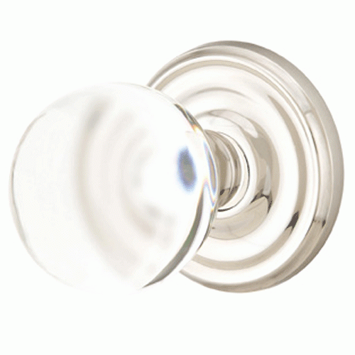 Crystal Bristol Door Knob Set With Regular Rosette (Several Finish Options) EMTEK