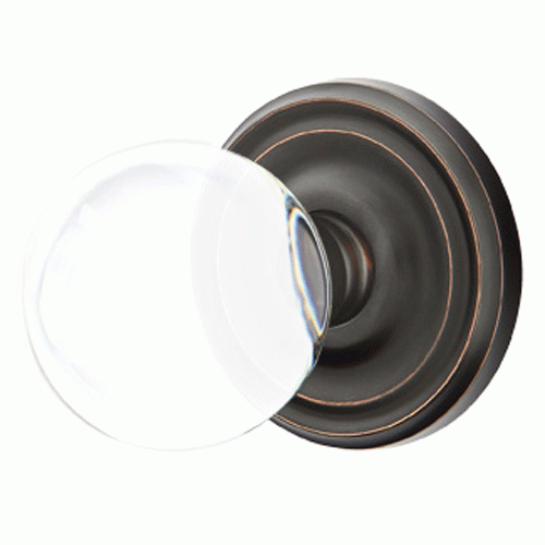 Crystal Bristol Door Knob Set With Regular Rosette (Several Finish Options) EMTEK