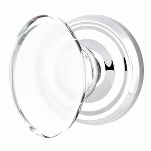 Emtek Crystal Hampton Door Knob Set With Regular Rosette (Several Finish Options) EMTEK