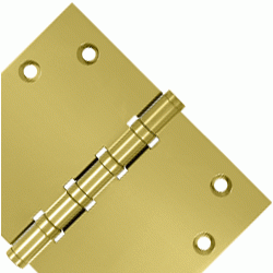 4 1/2 Inch X 6 Inch Solid Brass Wide Throw Hinge (Square Corner, PVD Polished Brass Finish) DELTANA