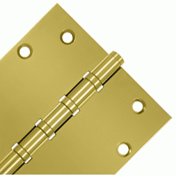 5 Inch X 5 Inch Solid Brass Four Ball Bearing Square Hinge (PVD Polished Brass Finish) DELTANA