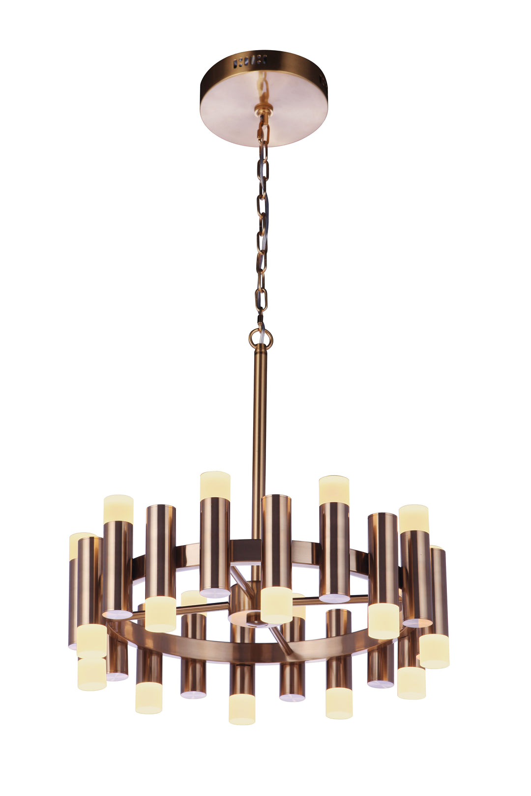 Simple Lux 20 Light LED Chandelier in Satin Brass CRAFTMADE