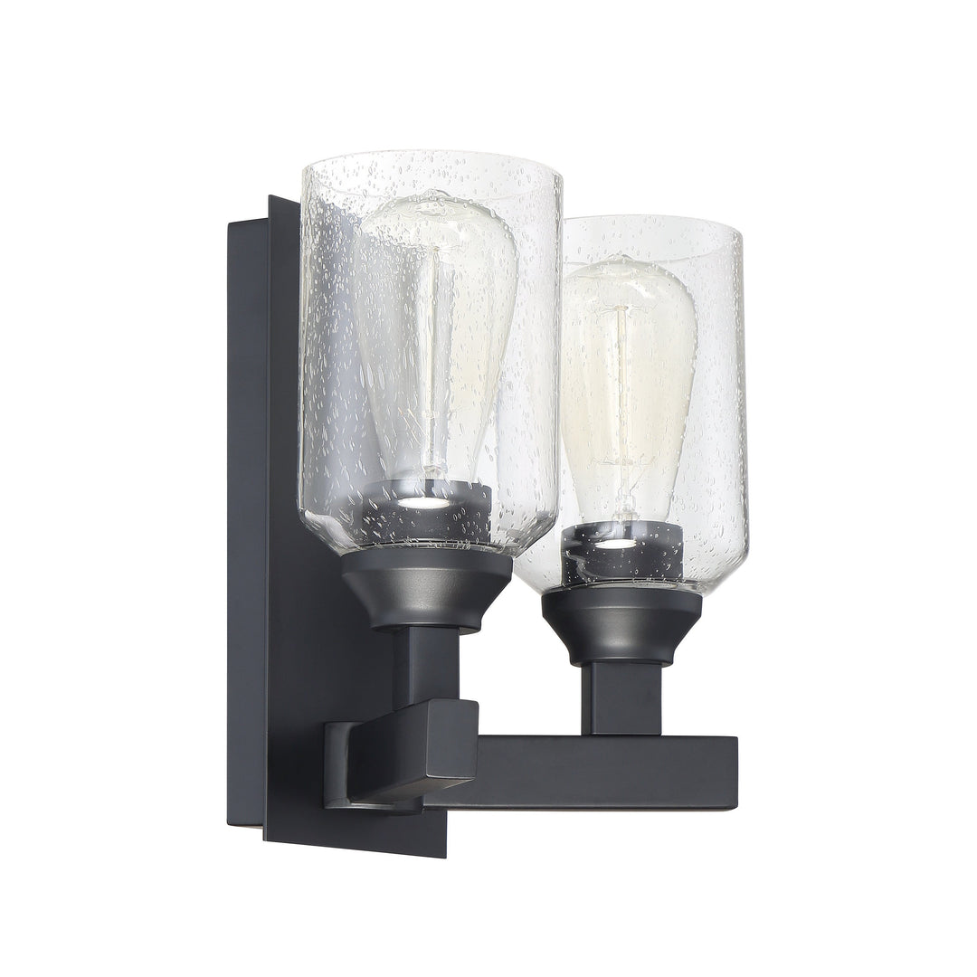 Chicago 2 Light Wall Sconce in Flat Black CRAFTMADE