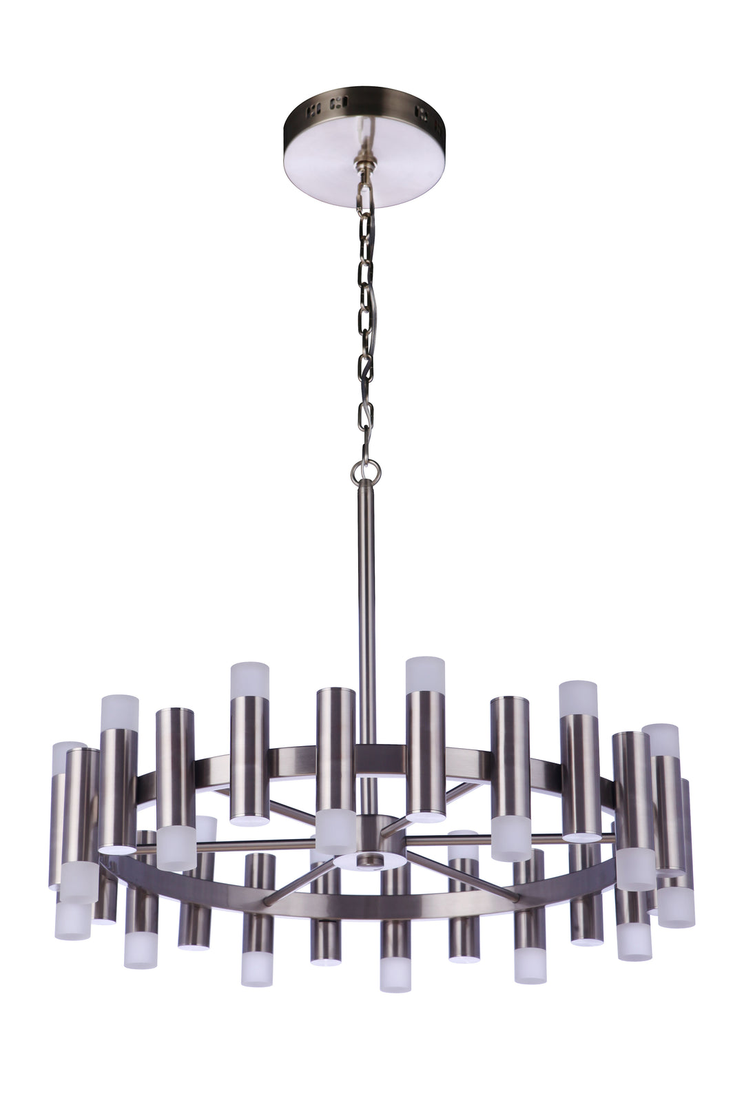 Simple Lux 24 Light LED Chandelier in Brushed Polished Nickel CRAFTMADE