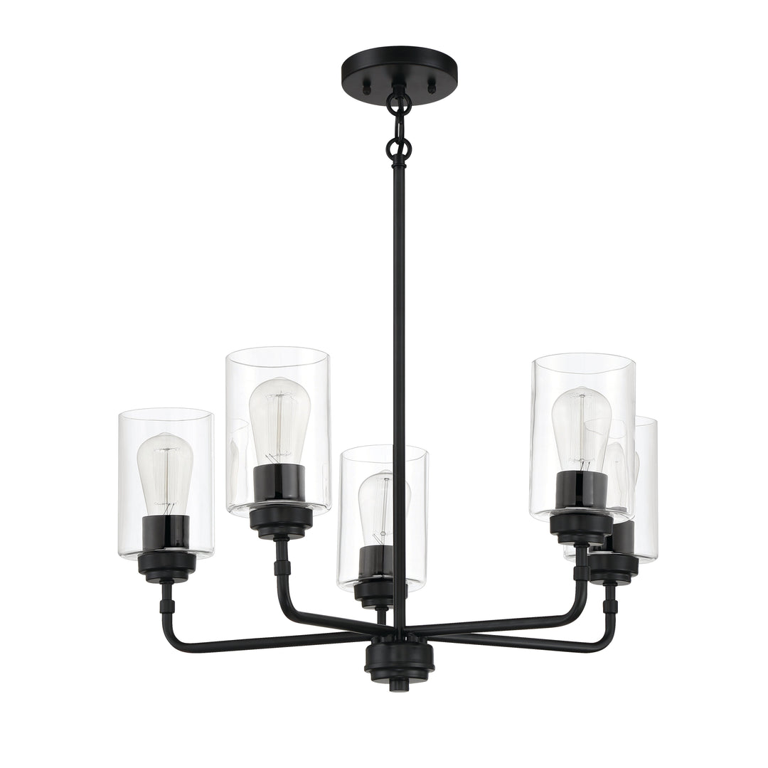 Stowe 5 Light Chandelier in Flat Black CRAFTMADE