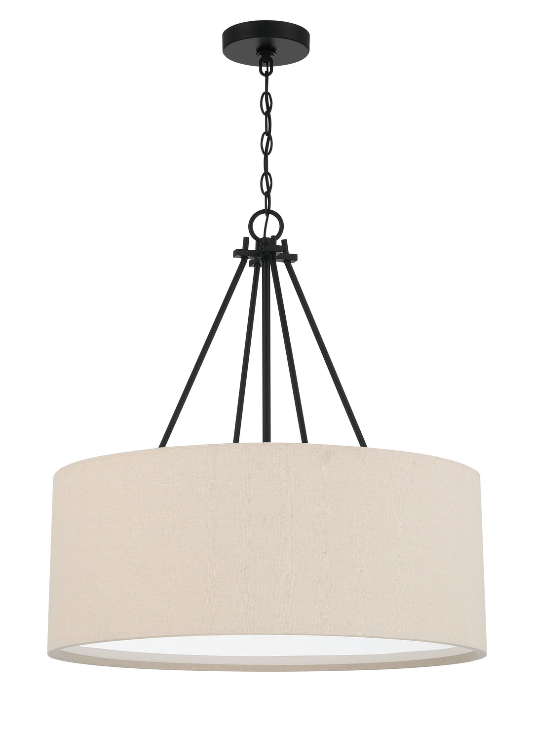 Duke 3 Light 24" Pendant in Flat Black CRAFTMADE