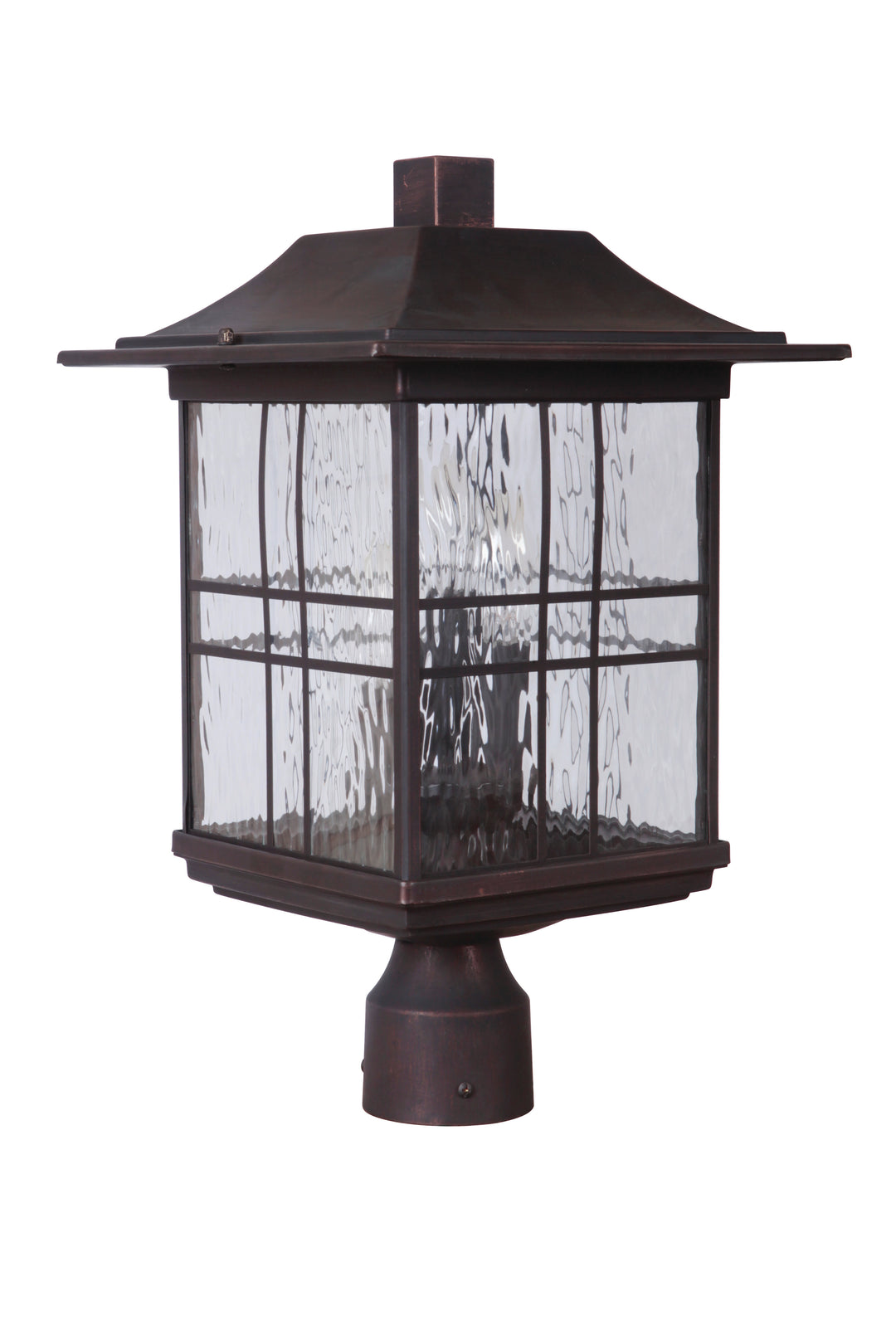 Dorset 3 Light Outdoor Post Mount in Aged Bronze Brushed CRAFTMADE