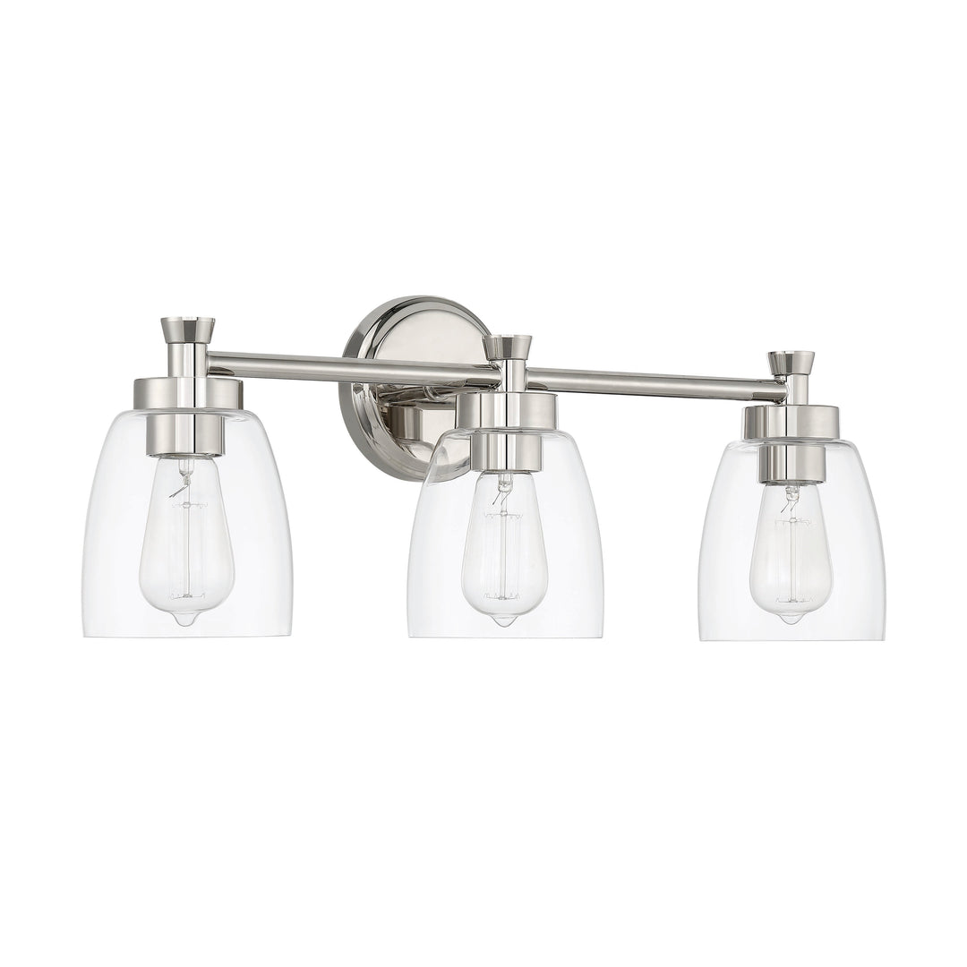 Henning 3 Light Vanity in Polished Nickel CRAFTMADE