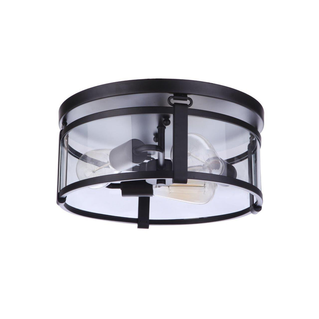 Elliot 3 Light Flushmount in Flat Black CRAFTMADE