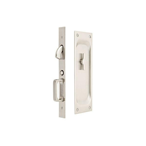 Emtek Sandcast Bronze Rustic Modern Rectangular Mortise Pocket Door (Several Finishes Available) EMTEK