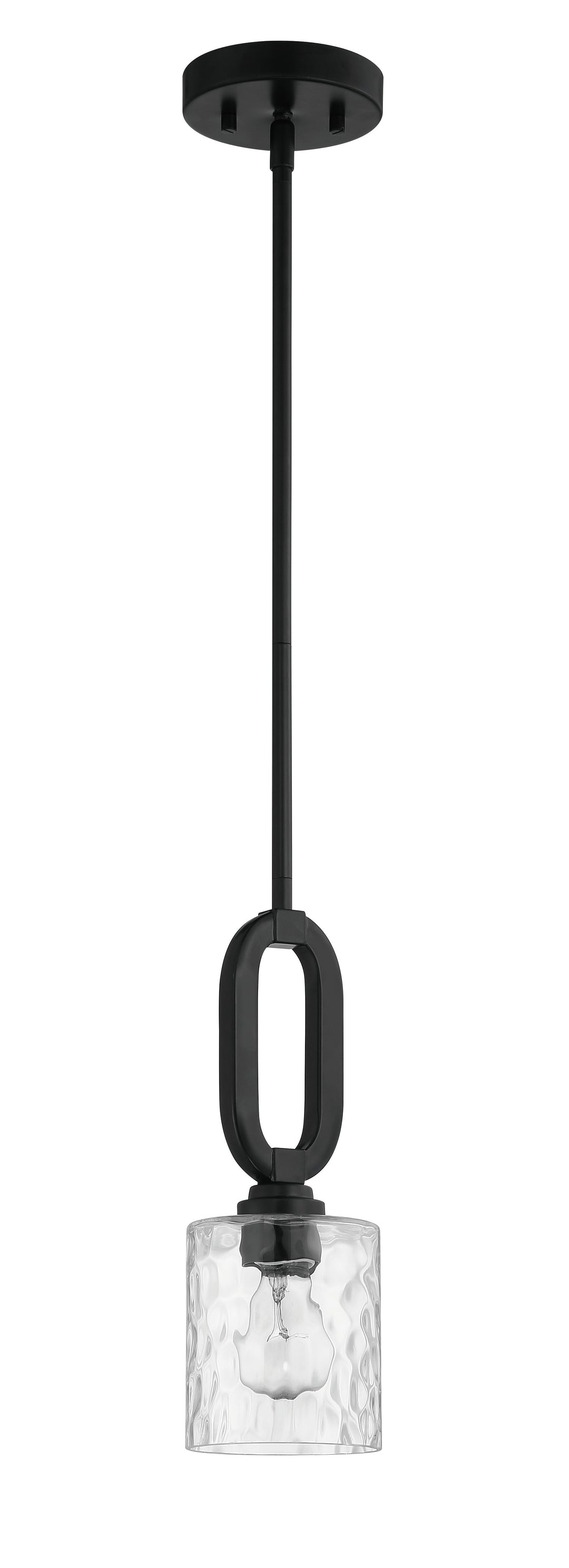 Collins 1 Light Mini Pendant in Flat Black CRAFTMADE