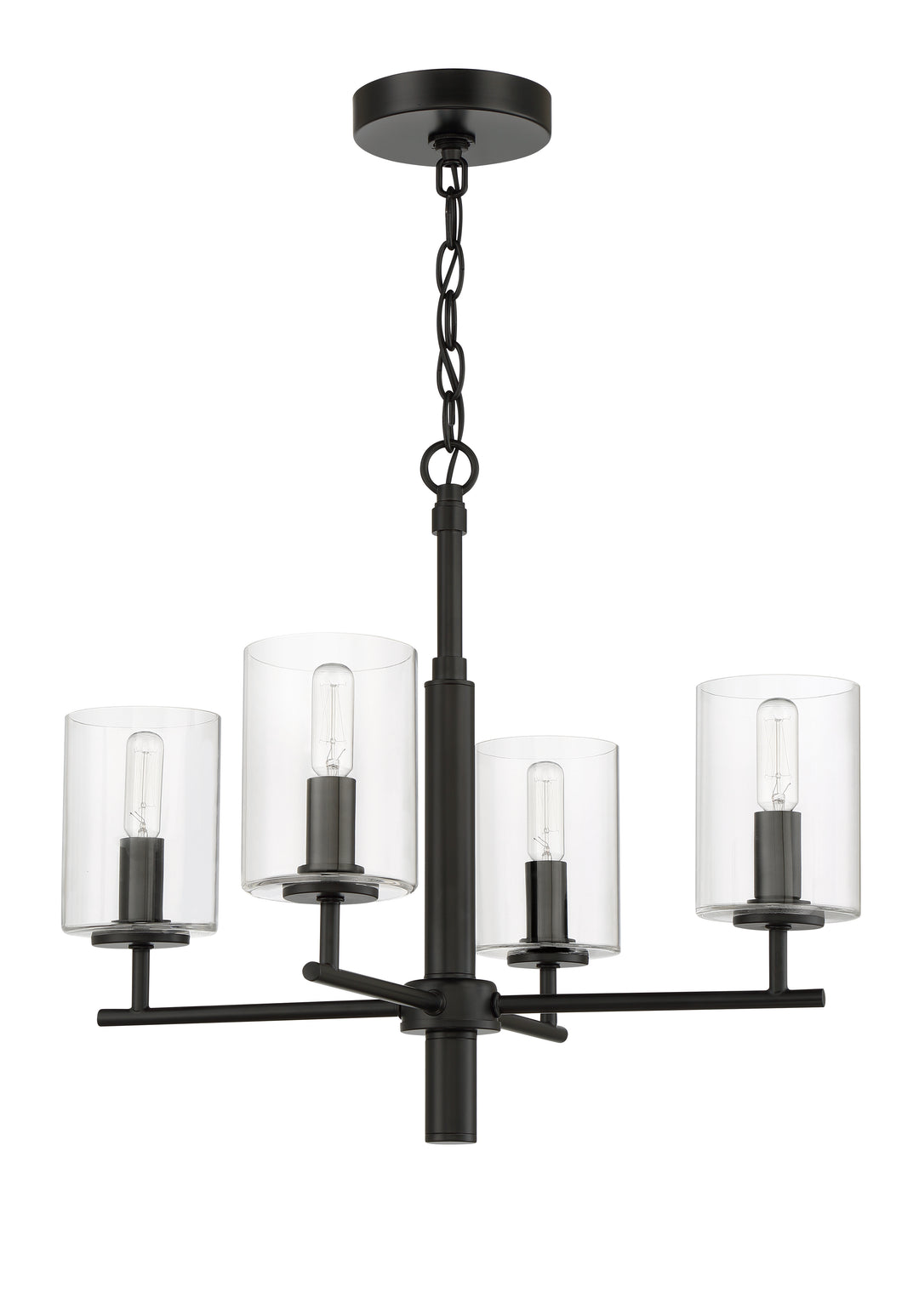 Hailie 4 Light Chandelier in Flat Black CRAFTMADE