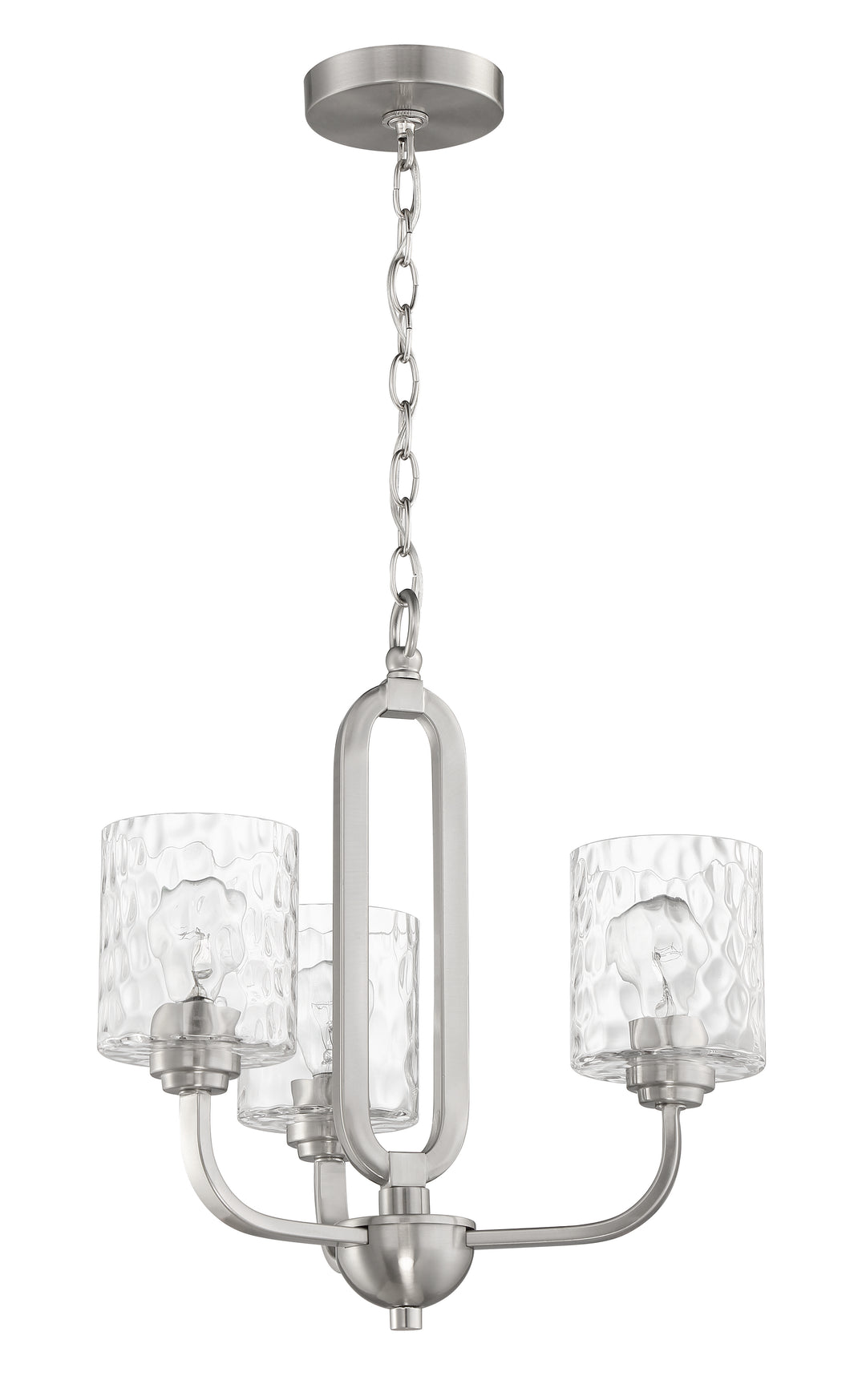 Collins 3 Light Chandelier in Brushed Polished Nickel CRAFTMADE